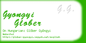 gyongyi glober business card